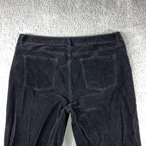Talbots Heritage Corduroy‎ Pants Women 18 High Rise Bootcut Black Minimalist - Picture 11 of 11